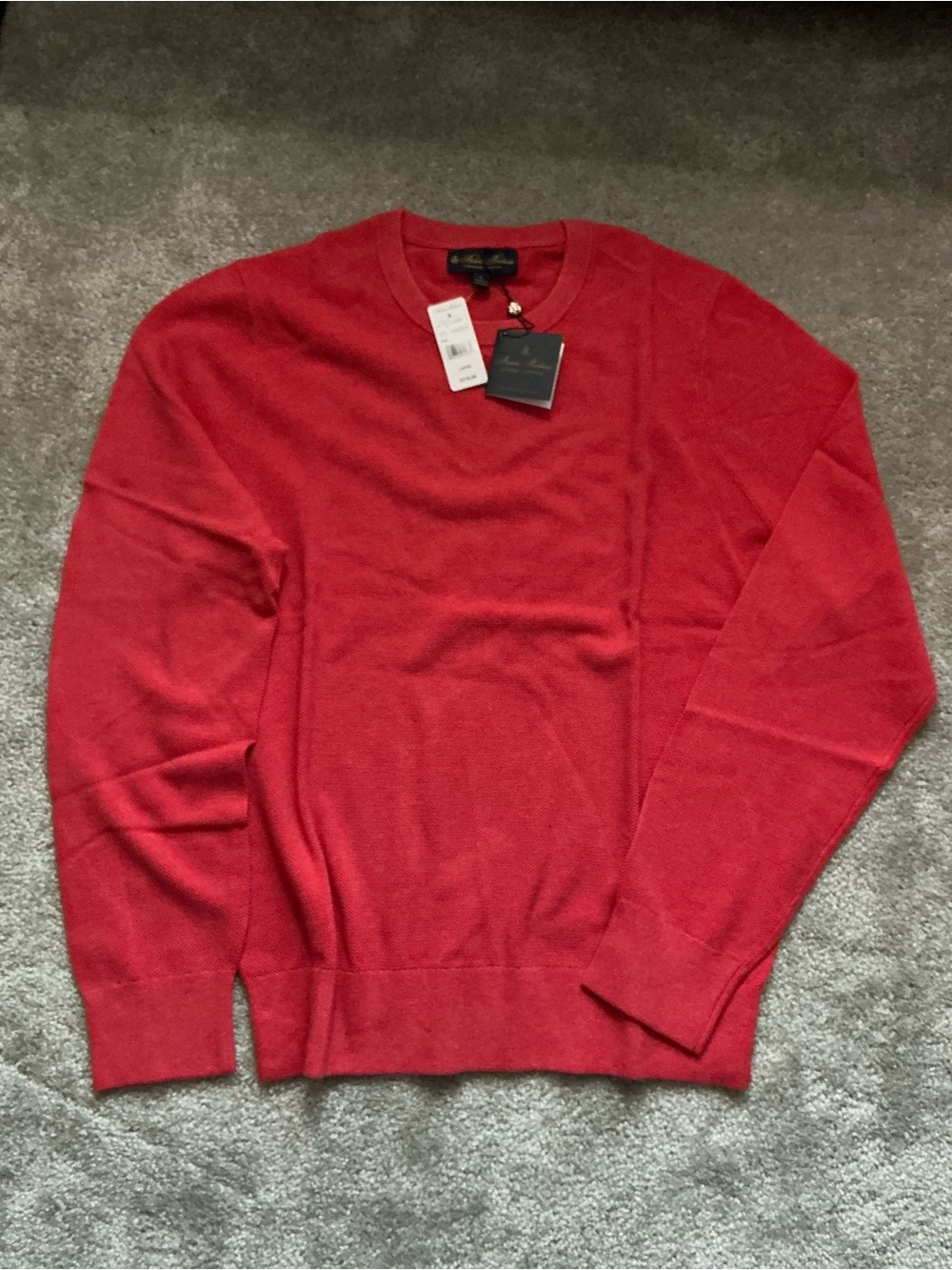 Brooks Brothers Men's Red Crewneck Sweater